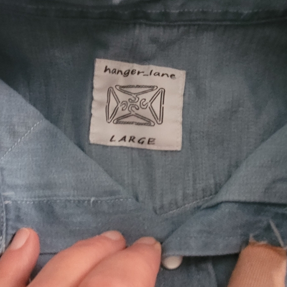 Nwt Hangar _lane brand mens button-up shirt (a86) - Picture 5 of 6